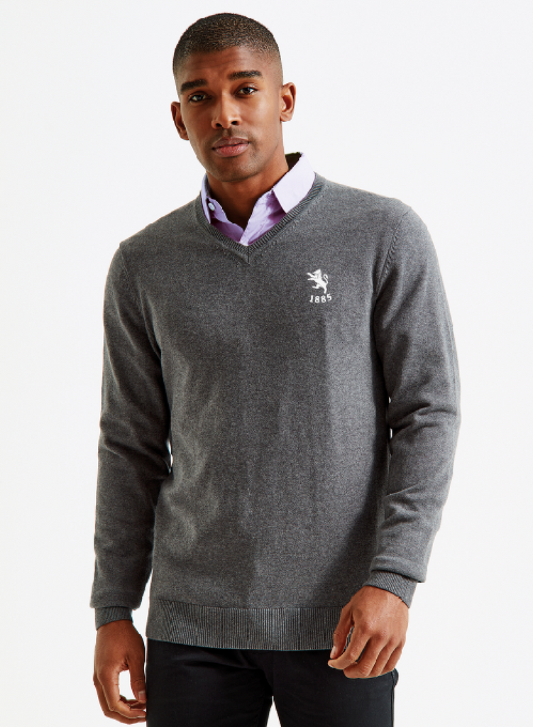 Polo shirt under v neck sweater best sale