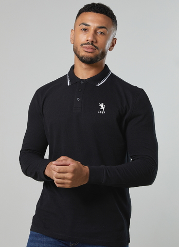 Long Sleeved Tipped Polo